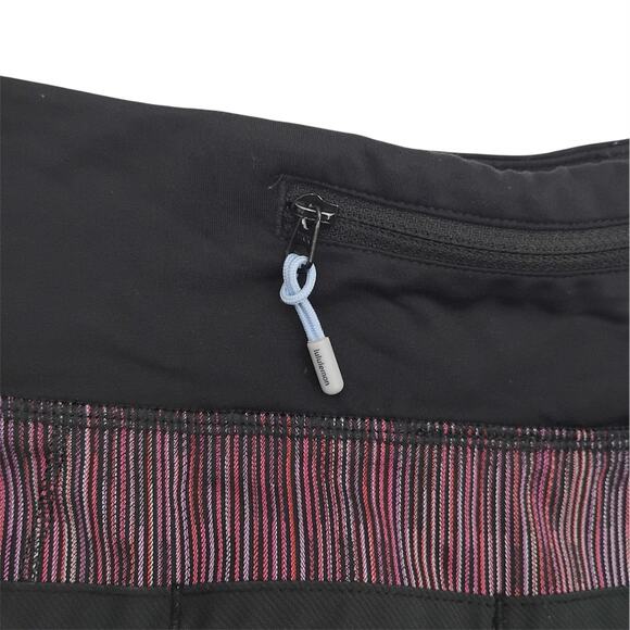 Lululemon Run: Speed Shorts Wee Are From Space Purple Black March Multi Lined 4 - Picture 3 of 5